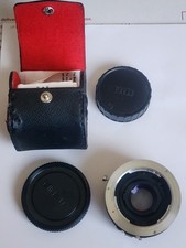 VINTAGE SOLIGOR AUTO TELE CONVERTER 2X FOR MINOLTA MD MC SR MOUNT W/ CASE A4.5