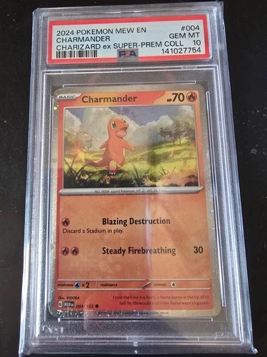 2024 Charmander Holo - 004/165 PSA 10 Gem Mint