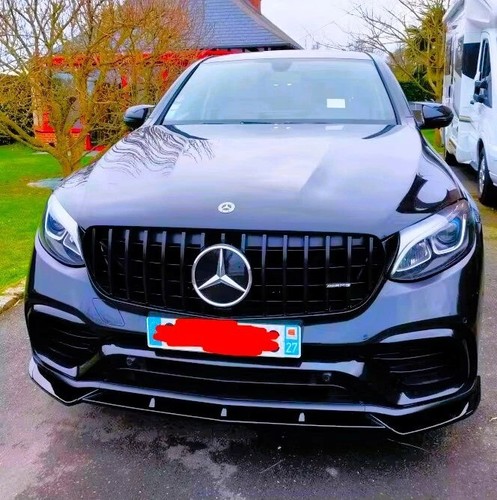 Mercedes GLC63 AMG W253 PRE-FACELIFT Gloss Black Front Splitter Spoiler Lip Kit - Picture 4 of 10
