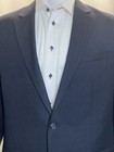 Andrew Fezza Mens Classic-Fit Check Two Button Blazer SportCoat Blue 42Long NEW — photo 2