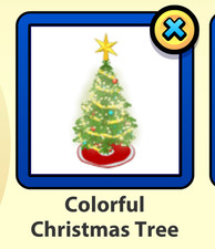 Webkinz Online Colorful Christmas Tree Virtual Item