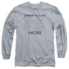 Ncis Gibbs Rules Mens Long Sleeve Shirt Athletic Heather Officially Licensed