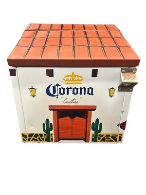 VINTAGE Corona Extra Cantina-Save Water Drink Corona Ice Chest Metal Cooler RARE