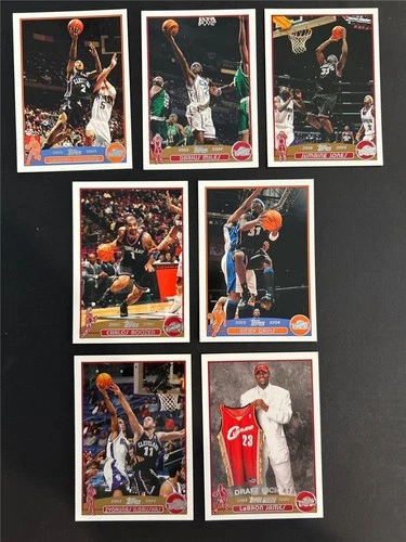 2003-04 Topps Cleveland Cavaliers Team Set 7 Cards LeBron James #221 RC