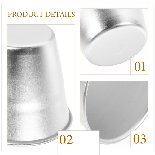 Molde de pudín de aluminio para postres de 4 piezas bandeja para hornear pasteles para el hogar - Imagen 10 de 12