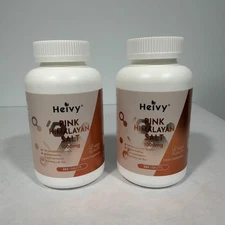 2 pack Heivy Pink Himalayan Salt 1000mg - Recovery, Endurance, exp 9/2028