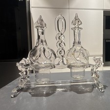 Huilier vinaigrier en verre souffler ancien