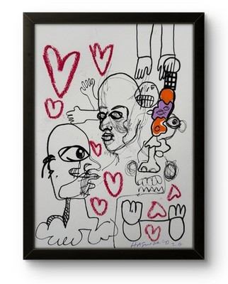 HASWORLD ORIGINAL LIEBE AFFIMATION POP ABSTRAKT Kunst EXPRESSIONISMUS IMPRESSIONISMUS