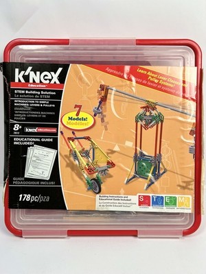 K'nex 78610 STEM Education Machines: Levers & Pulleys Building Set 178pcs New