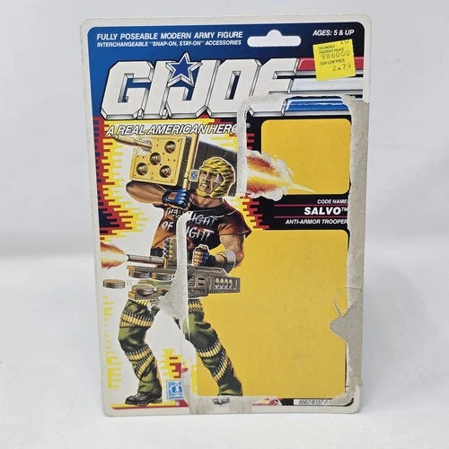 Salvo Anti-Armor Trooper 1989 G.I. Joe File Card Back Uncut Vintage Hasbro