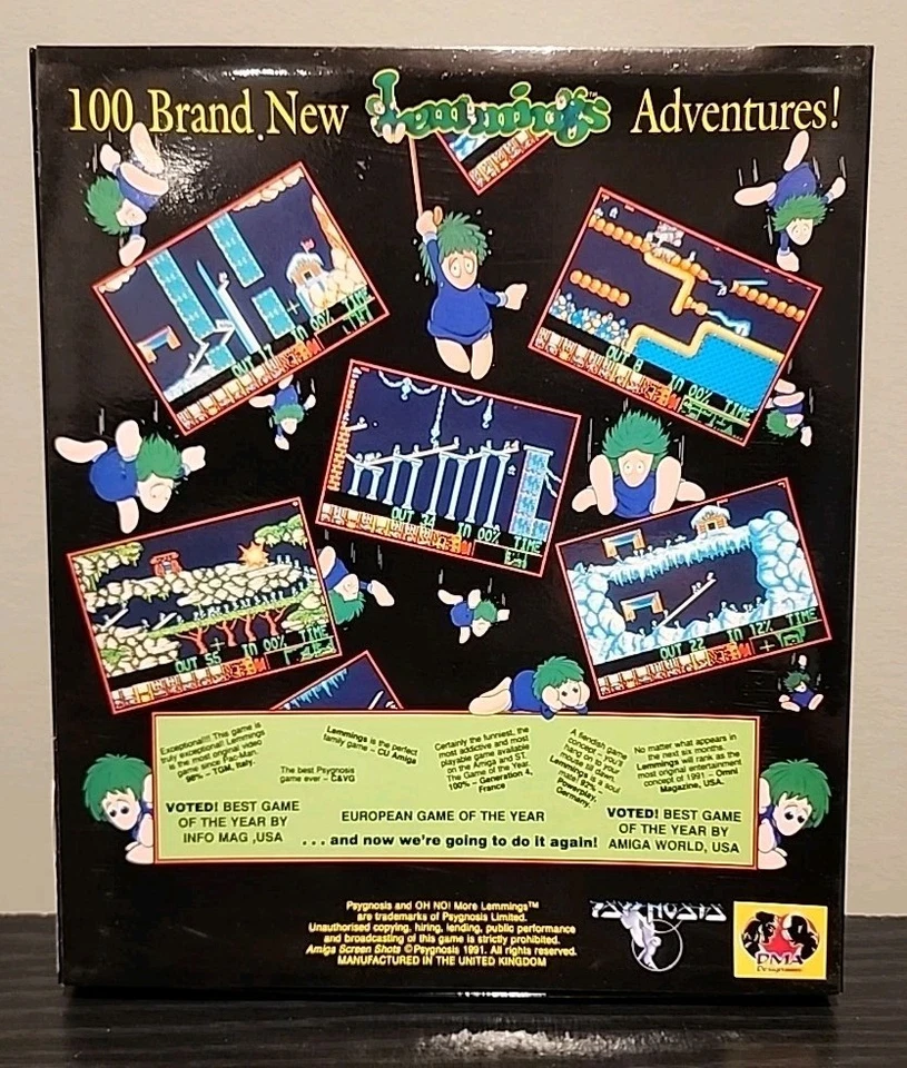 Oh No More Lemmings Add On Version Commodore Amiga CIB New Old Stock Vintage - Image 2 of 4