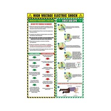 EV Electric Shock & CPR Poster EVH39 Qty 1