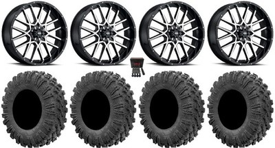 ITP Hurricane 18'' Wheels Machined 32'' MotoRavage Tires Textron Wildcat XX