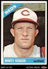 1966 Topps #334 Marty Keough Reds 4 - VG/EX