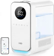 Dreo Humidifiers for Bedroom, Top-filled Smart Quiet Cool Mist Humidifier, White