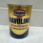 Vintage TEXACO HAVOLINE Super Premium Motor Oil 10W-40 1 Quart Gold Can - FULL