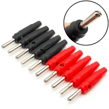 Banana Plug Connector 10pcs 4mm High Current Insulated Shrouded Stackable Screw