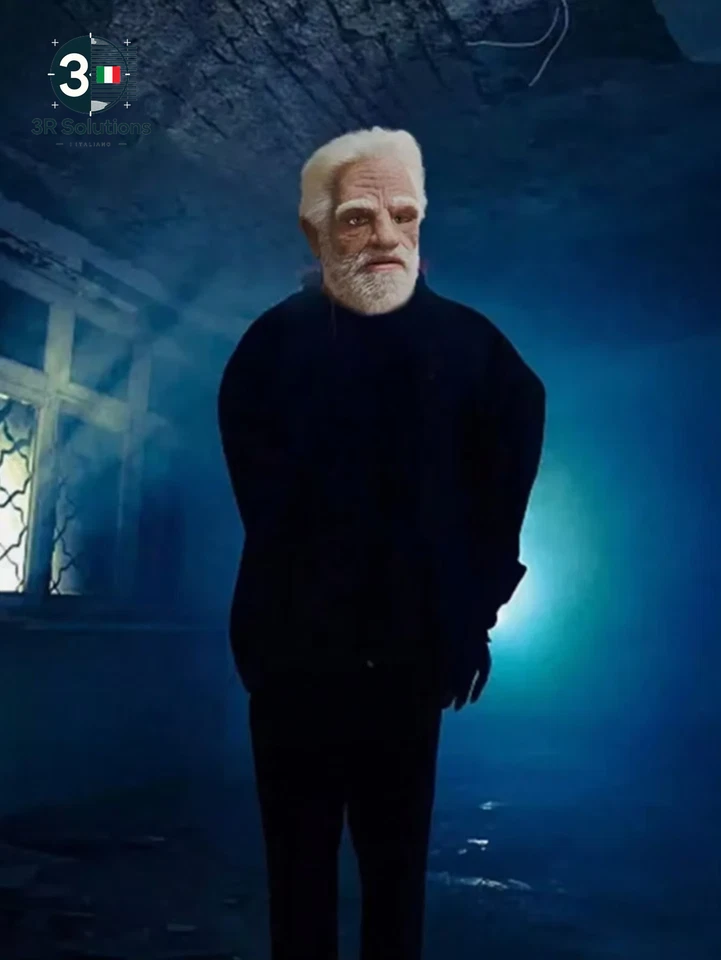 Maschera Da Uomo Anziano Di Halloween Simulazione Di Vicissitudini Realistiche M - Immagine 4 di 4