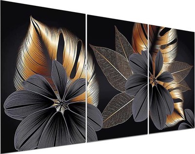 Diamond Painting Erwachsene Blumen 3 Teilig 5D Bild Groß XXL Full Drill