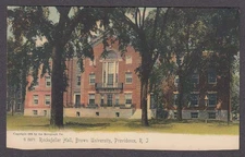 Rockefeller Hall Brown University Providence RI undivided back postcard 1900s