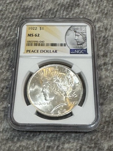 1922 Peace Silver Dollar MS62 NGC