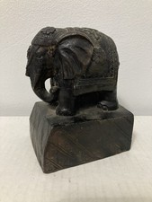 Antique Cast Iron Elephant Finial Decorative Staircase Bannister Newel Post Top