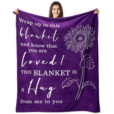 Get Well Gifts for Women After Surgery - Hug 50"x60" Get Well Soon-purple