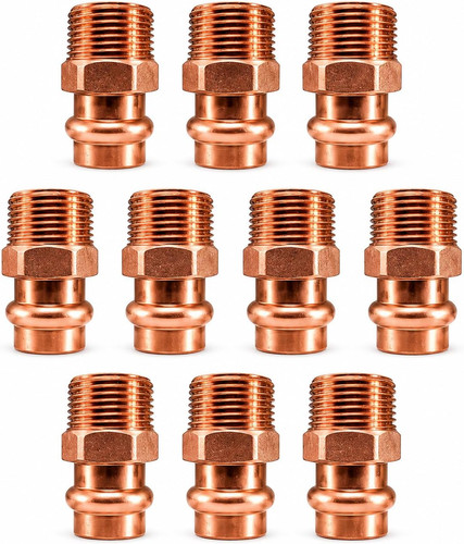 Plumbing 3/4" MIP X Press LF Copper Press Male Adapter Pressure Copper Fitting M
