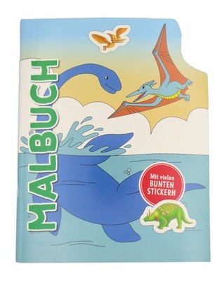 Dinosaurier Malbuch für Urzeit Fans |  64 Seiten Ausmalbilder Dinos  | + Sticker