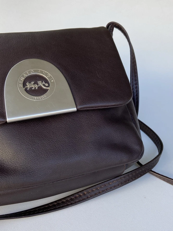 BOLSO BANDOLERA RENATO ANGI CUERO COMPLETO Mujer Marrón Foto 3 de 4