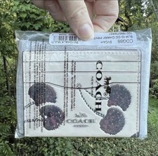 COACH Slim Id Card Case With Cherry Print CDG88 NWT AUTHENTIC