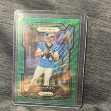 Panini 2023 Prizm Andy Dalton Green Prizm #38 Carolina Panthers Football Card