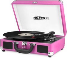 Victrola Journey Bluetooth Suitcase Record Player Pink