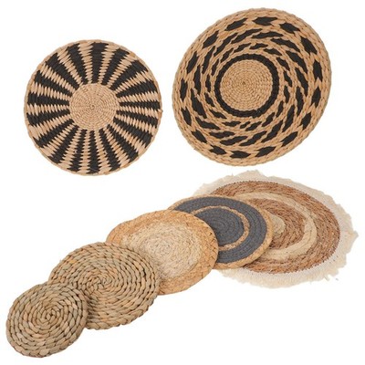  7 Pcs Wanddekorationsset Bohemian Woven Baskets Handgeflochtene Korbdekoration