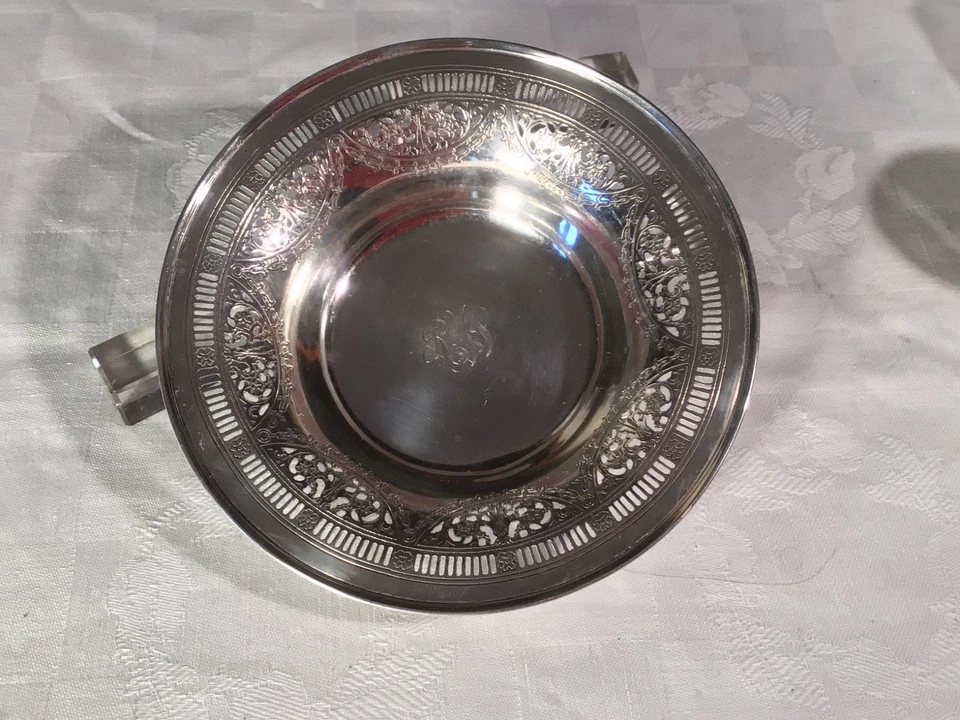 Coupe ajourée en argent massif sterling Gorham, USA vers 1900, - Photo 2/4