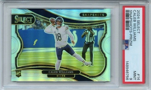 2024 Panini Select Caleb Williams SNAPSHOTS Silver Prizm Rookie #14 PSA 9 BEARS