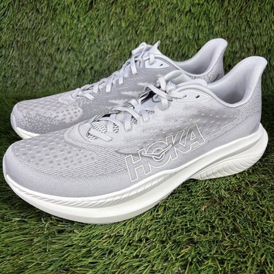 Hoka One One Mach 6 Men's Size 9 Running Shoes Gray White Sneaker New