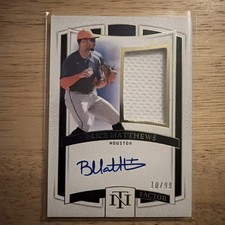 Brice Matthews Clutch Factor Auto 10/99 2025 Panini National Treasures Baseball