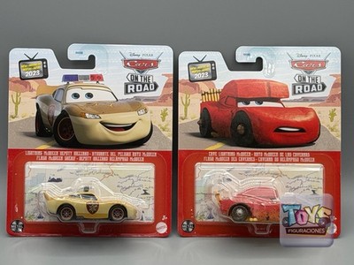 Set Of 2 Disney Pixar Cars On the Road MCQUEEN DEPUTY HAZZARD