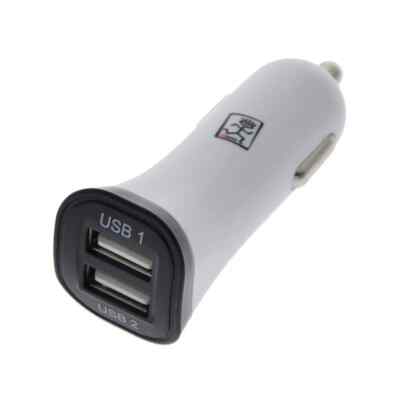 2Go USB KFZ Ladegerät Dual USB 12V-24V, weiß, 2400mA (795784)