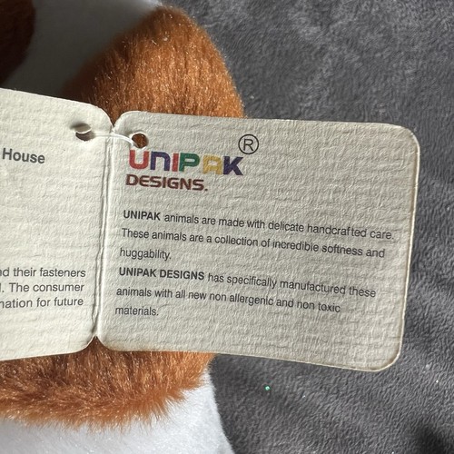Puppy Dog Spaniel Plush 8” Unipak Designs White Brown So Soft - Picture 9 of 15