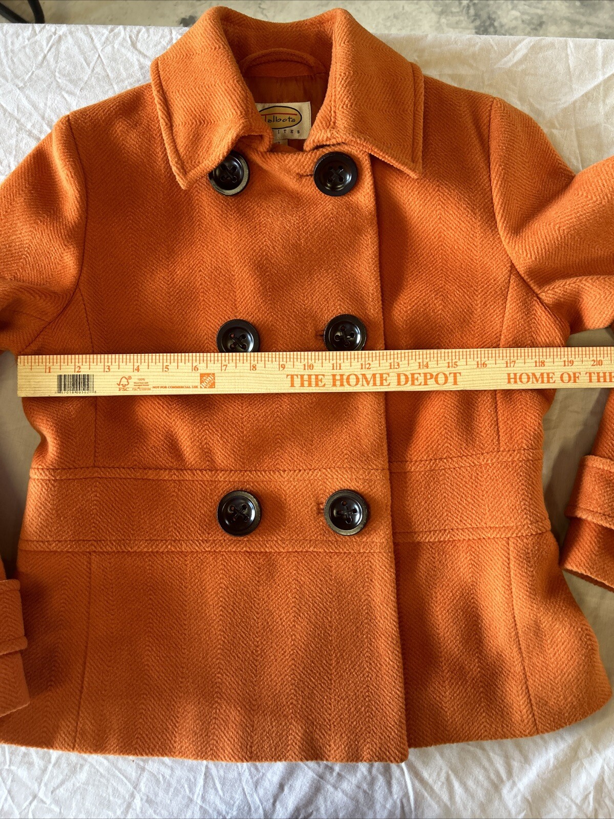 Talbots Orange Wool Basic Jacket Size 12 With Ove… - image 5