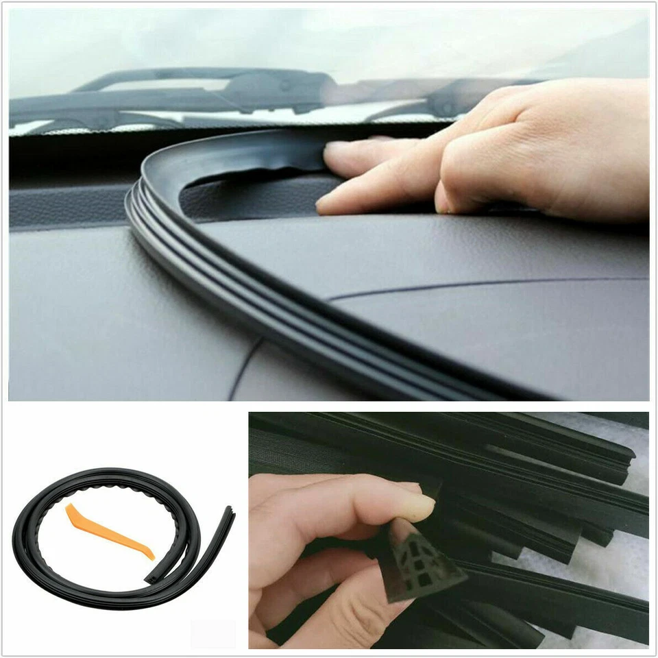 Tira de sello de empuje de coche de 1,6 m tablero de instrumentos de goma parabrisas hueco motor aislamiento acústico Foto 2 de 4