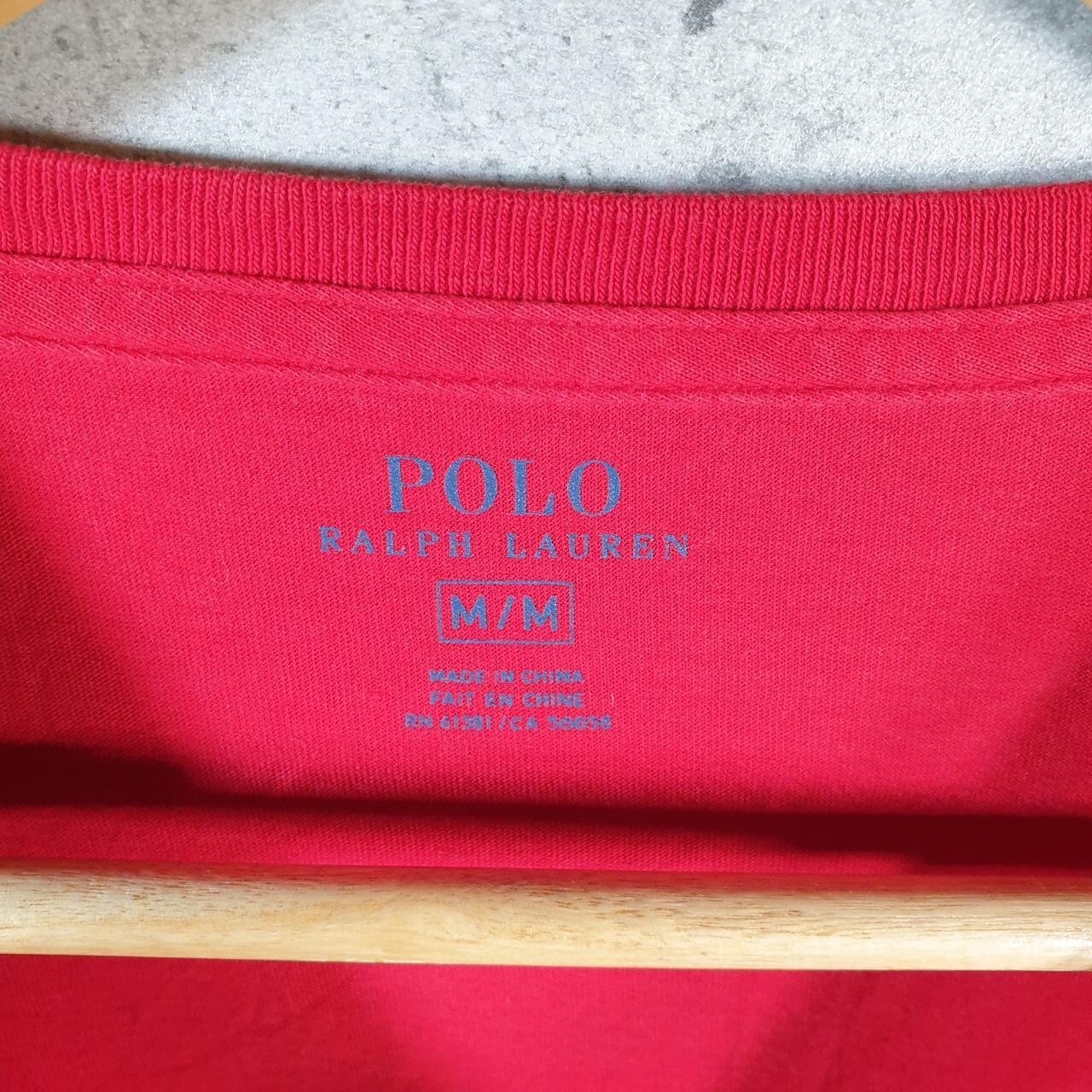 Polo Ralph Lauren vintage uomo media rossa ricamata vestibilità classica pony