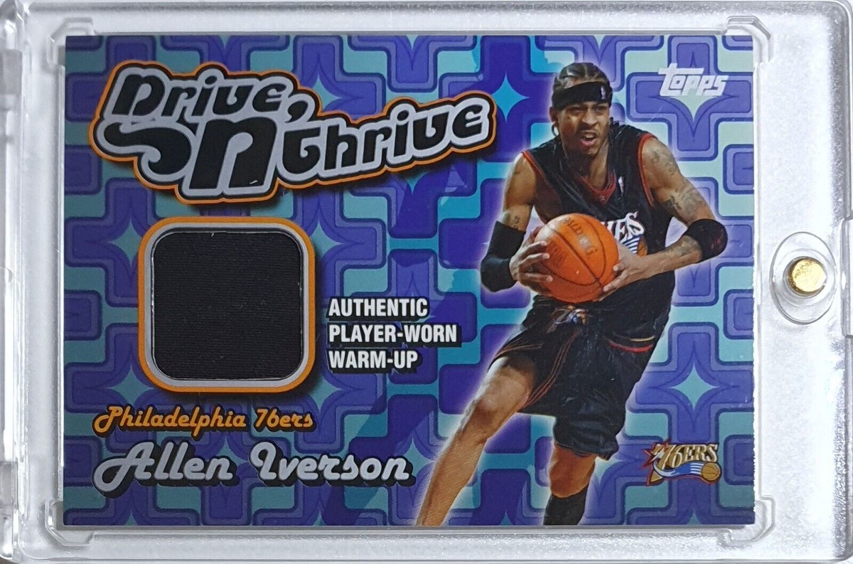 2004 Topps Basketball Allen Iverson #PATCH Game Worn Jersey