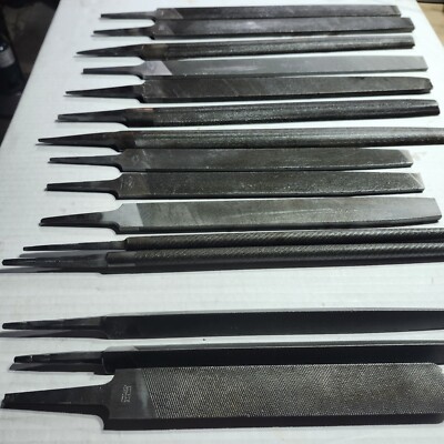 Vintage Metal Hand File Rasp 16 Pc Lot Nicholson  Eclipse Continental Australia 