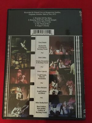 GENESIS LIVE AT THE SHEPPERTON STUDIOS - 1973 - RARE DVD | eBay