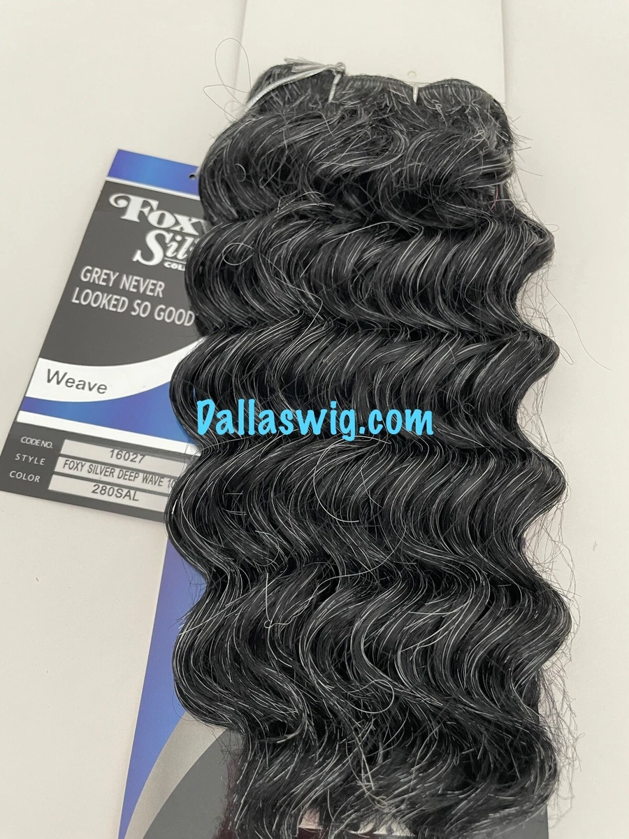 Foxy Silver Gray 100 Human Hair Deep Wave 10