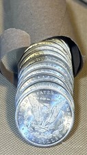 CC MORGAN DOLLAR GEM BU UNCIRCULATED COINS FROM ORIGINAL ROLL OBW