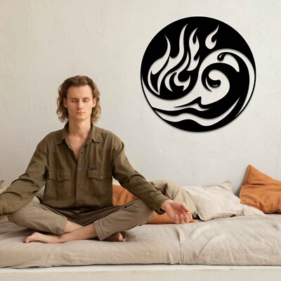 Elegante Yin Yang Metall Wandkunst - einzigartiges Dekor für Yoga Studio, Geschenk für sie